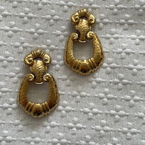 Barrera for Avon Heavy Gold-tone Clip Earring